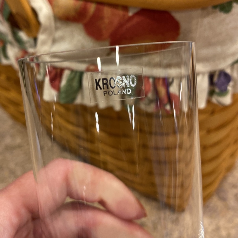 NWT 2 Krosno Poland Crystal Handled Glasses - Picture 13 of 17